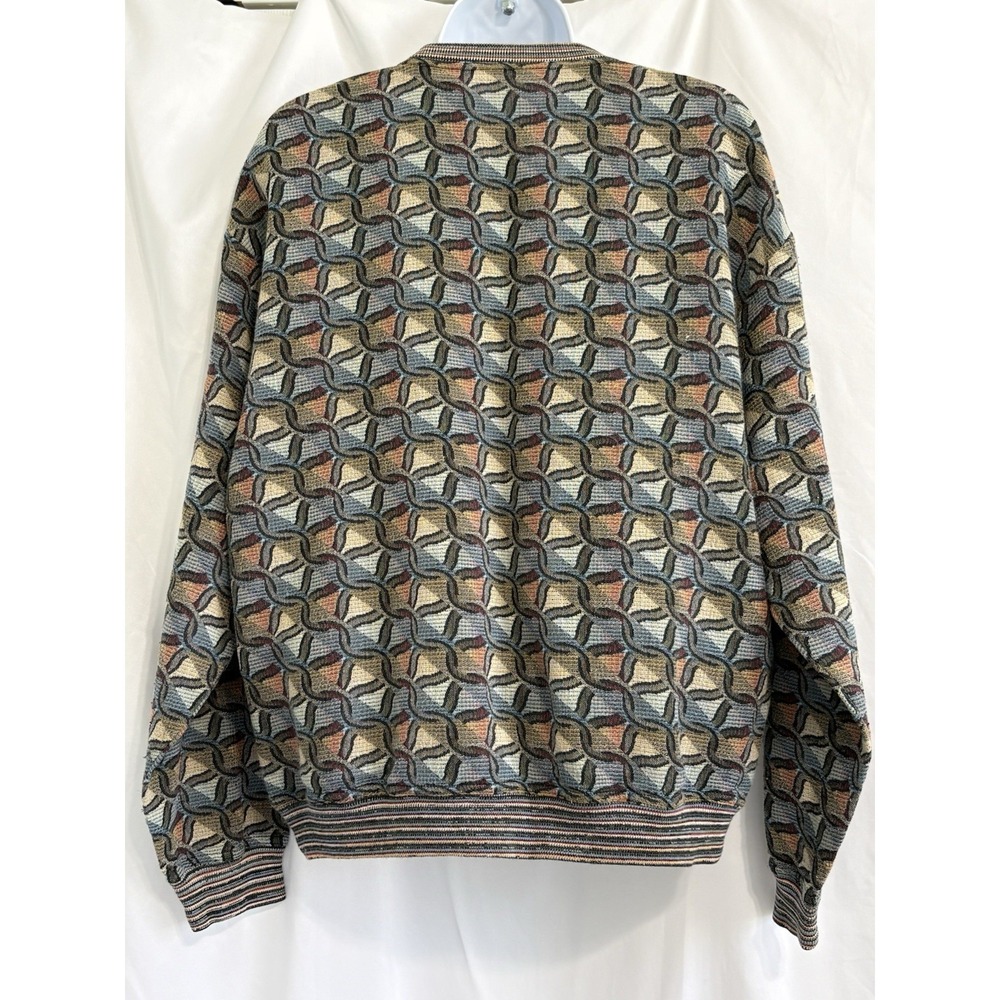 Jhane Barnes Vintage Geometric Textured Knot Crewneck Sweater  W Small - Picture 5 of 8